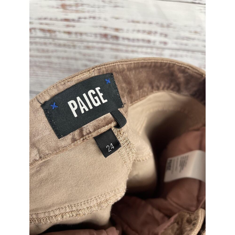 Paige Velvet Jeans Women's 24 Warm Suede Skinny Ankle Mid Rise 6531A66-7070 - Picture 3 of 9